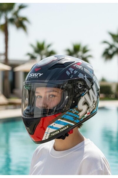 yyk SWAY SW 815K Motosiklet E Bisiklet Elektrikli Scooter Çocuk Kaskı