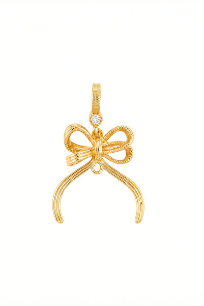 TwinsCollection Çeyrekli ve Yarımlı Kulplu Altın Uyumlu Kolye Ucu - Altın Tak...