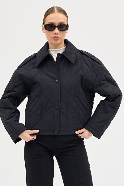 ABOUT US Regular Fit Lined Patterned Fully Padded Coat # 0254