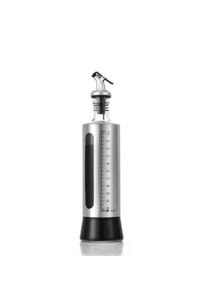 DAMUR Oil Bottle, Stainless Steel, for Kitchen Liquids, Cooking, 28.5 x 7.5 c...