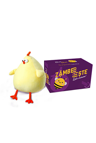 SMART TabbyBoo Set jucarie de plus Puișor Rotunjor 30 cm cu Cutie cadou GoBeeBox