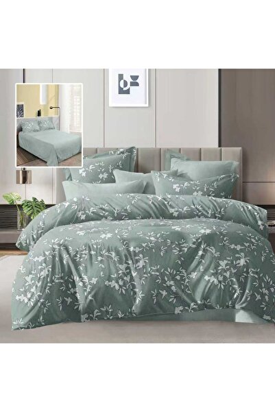 Pucioasa Double bed linen, green flowers