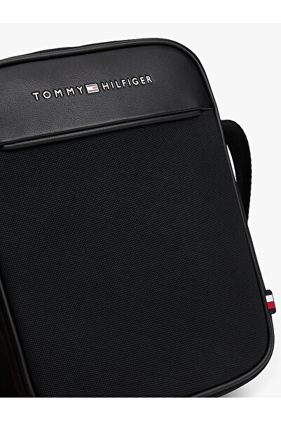 Tommy Hilfiger Th Foundation Mini Reporter Men's Black Bag Am0Am13624Bds