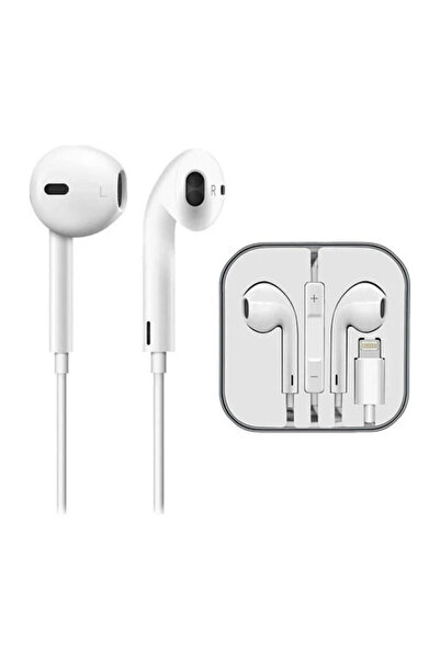 Ekru Cep iPhone 14/13/12/11/Xs/X/7/8 Serileri Uyumlu iPhone Lightning Kulaklık Kablolu Kulaklık