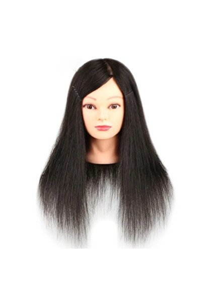 Pauco Profesional Cap de manechin cu păr 100% pentru coafare, vopsire, decolo...