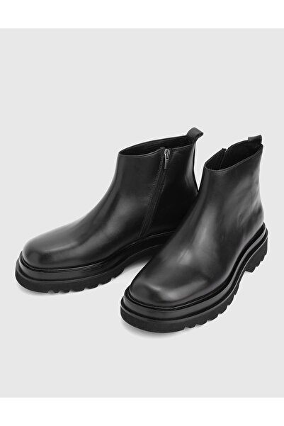 İLVİ Noro Hakiki Deri Siyah Erkek Bot