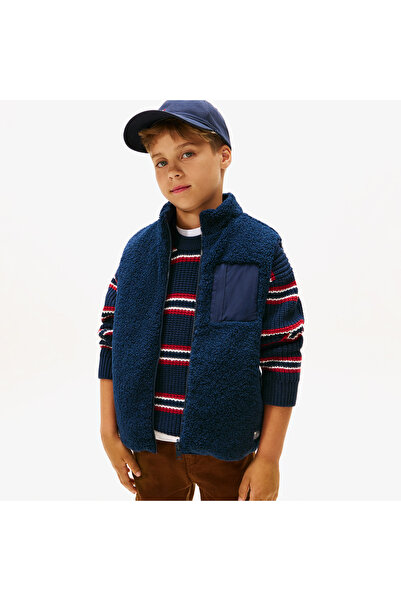Tommy Hilfiger Reversible Teddy Nylon Çocuk Mavi Yelek