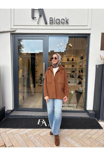 QOOQ STORE 26Fw621 Wool Women's Shirt Jacket Camel