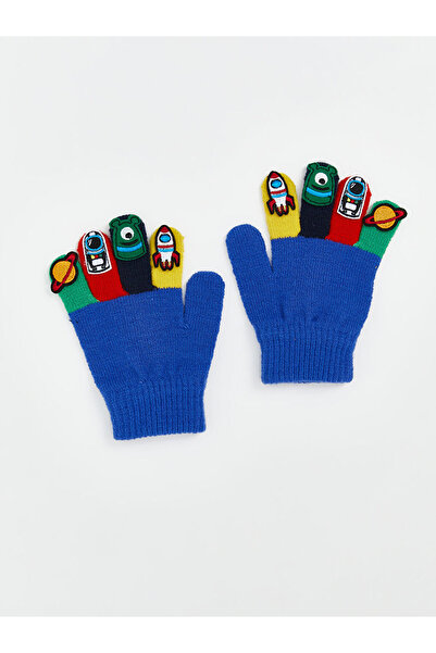 LC Waikiki Mănuși de tricot pentru băieți Blue cu imprimeu de la Gülis Store