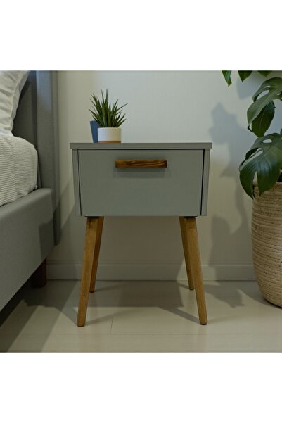 Çatı Home ZETA KOMODİN KAPAKLI, KÜL YEŞİL RENK, AHŞAP AYAKLI, SEHPA