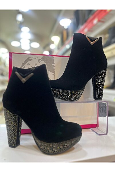 Çavuşoğluayakkabı YÜKSEK TOPUK TAŞLI ŞIK GECE BOTU