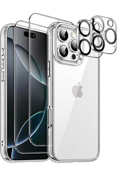 JETech جراب 5 في 1 لهاتف iPhone 16 Pro (6.3 بوصة) مع واقيات شاشة وكاميرا من ا...