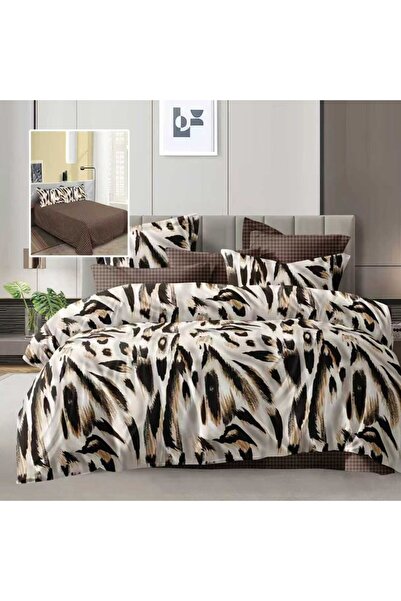 Pucioasa Double bed linen, animal print brown