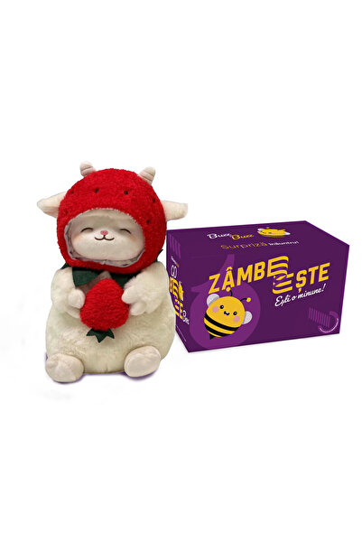 SMART TabbyBoo Strawberry Lamb plush toy set 25 cm with GoBeeBox gift box
