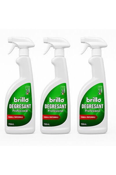 Brilo Set 3 bucati-Degresant industrial profesional - Brillo 0.75L 3 bucăți