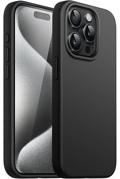 JETech جراب سيليكون لجهاز iPhone 15 Pro مقاس 6.1 بوصة (أسود)