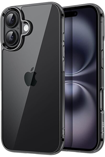 JETech جراب لهاتف iPhone 16 (6.1 بوصة) - مصد مقاوم للصدمات غير مصفر، ظهر شفاف...