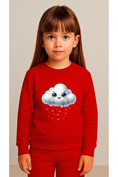 playwear Set pentru copii Hanorac cu imprimeu CLOUD HEART pentru fete și băie...