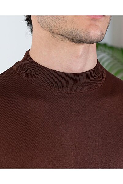 TerziAdemAltun Italian Style S Slim Fit Crew Neck Knitwear Sweater Tile T14528