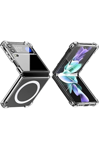 DAMUR Προστατευτική θήκη συμβατή με Samsung Z Flip 5, MagSafe, με μεγάλη οπή ...
