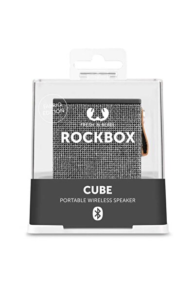 Fresh'n Rebel Rockbox Cube Fabriq Edition Portable Speaker, Bluetooth, Concrete