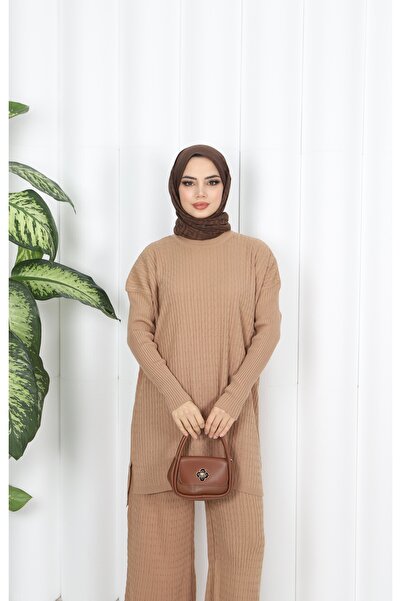 NİSUM MODA Hair Braided Knitwear Set