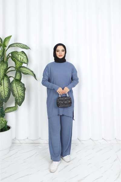 NİSUM MODA Hair Braided Knitwear Set