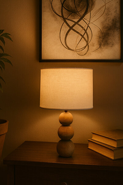 Cristalin Aydınlatma Scandinavian Model Wooden Lampshade