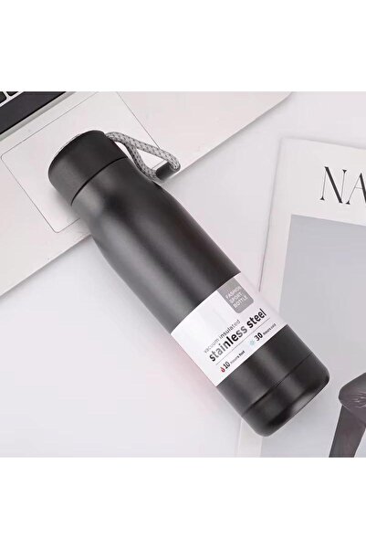 Mira Gift Çift Katmanlı 500 ml Siyah Termos - Askı Aparatlı, El Yakmaz, Sıcak...
