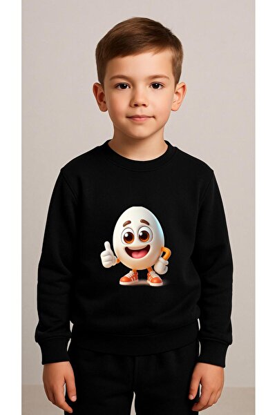 playwear Hanorac de echipă cu imprimeu CHARACTER EGG pentru fete și băieți, c...