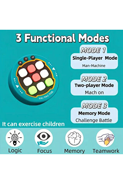 OEM Portable Electronic Tic Tac Toe Game Ø7×2 cm – X and 0, 1-2 Players
