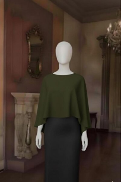 MERİT FASHION Şifon Abiye Pelerin Kısa