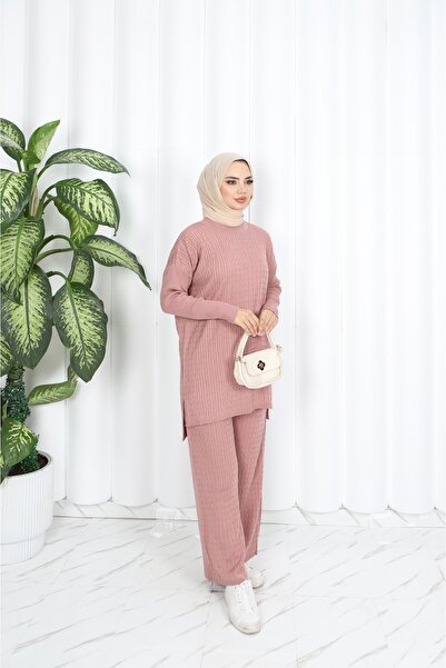 NİSUM MODA Hair Braided Knitwear Set