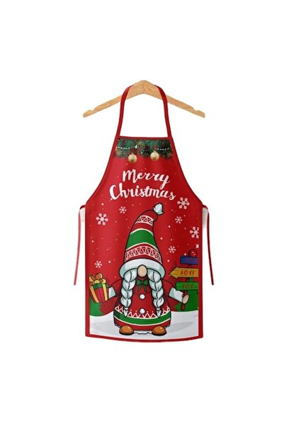 Flippy Decorative Kitchen Apron, Flippy, Christmas Theme, 50 x 70 cm, Elf Model, Polyester, Red