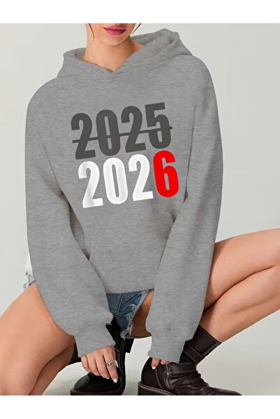 Flaubert - Christmas Women Hoodie Printed Sweat Quality 3 Yarn Fabric Modern Oversized Cut