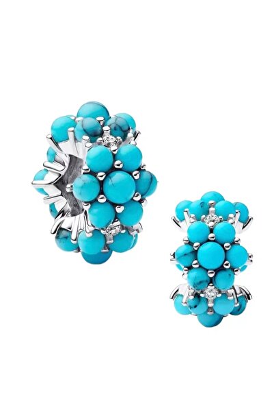 Hector&Co. Jewellery Gümüş Turkuaz Renkli Okyanus Charm