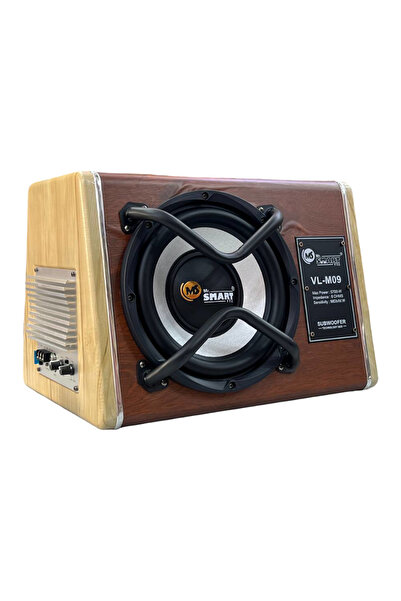 MR.SMART F.T.C Car Subwoofer Speaker VL-M09, 9-inch, 5700W Max Power, Beige And Brown, Built-in Amplifier