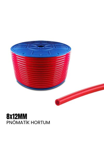 Euroflex Pnömatik Hortum 8x12mm Karavan Su Tesisatı - Kırmızı