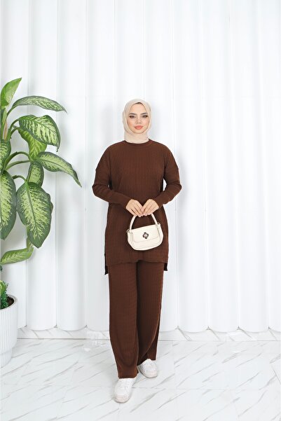 NİSUM MODA Hair Braided Knitwear Set