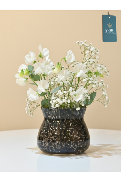 YNSK فخامة |   كلب الدلماسي |   مزهرية زجاجية لتزيين سطح المكتب - 25 × 20 سم