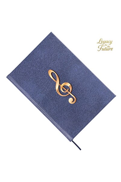 BİDEFTER Piano Note Book (g Major) 100% Handmade, Hand Sewing, 2026 Collection – Artistic Leather – A/5