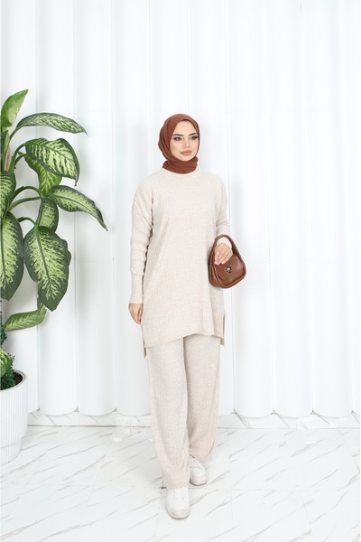 NİSUM MODA Hair Braided Knitwear Set