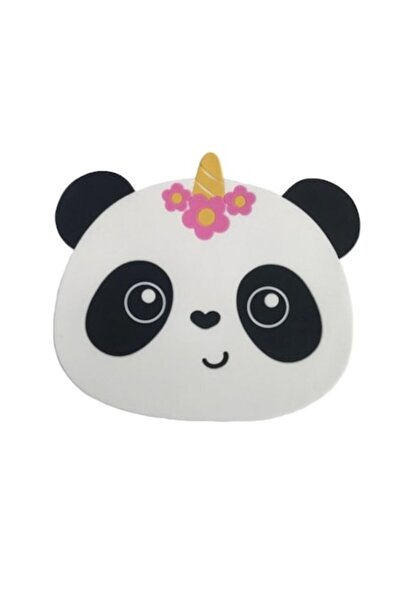 Danex Cup Coaster, Panda Bear Model, PVC, 18.5x16 cm, Heat Resistant, White/Black
