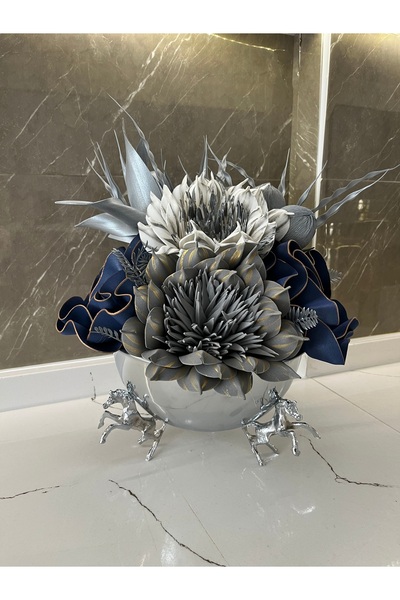 Çiçekdekor Atlı vazo 5 Çiçekli Arajman