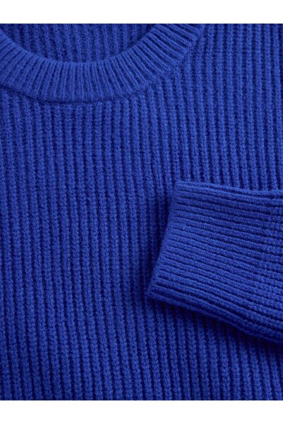 GAP Erkek Çocuk Mavi CashSoft Relaxed Bisiklet Yaka Kazak