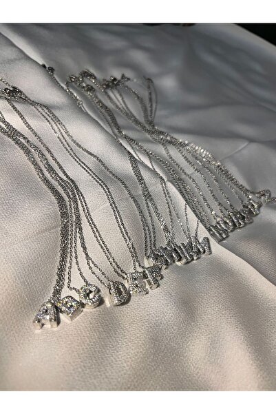 Auren Taş Detaylı Harf Kolye