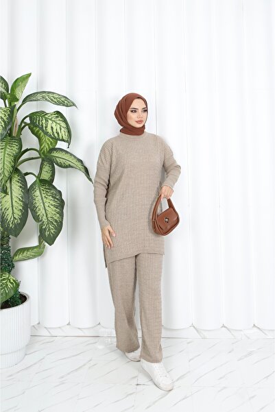 NİSUM MODA Hair Braided Knitwear Set