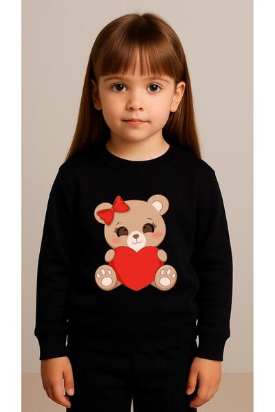 playwear Set pentru copii Hanorac cu imprimeu BEAR HEART pentru fete și băieț...