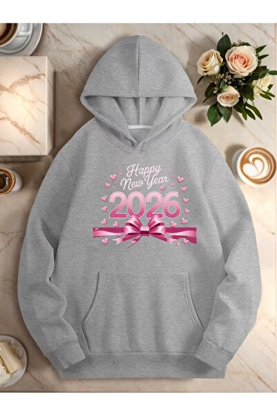 Flaubert - Christmas Women Hoodie Printed Sweat Quality 3 Yarn Fabric Modern Oversized Cut