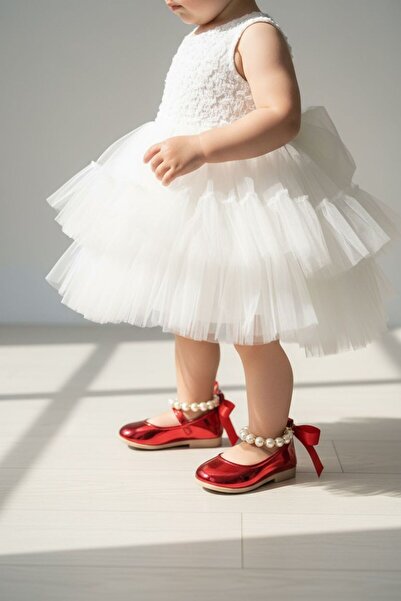 PARLAVERA Girl's Pearl Ballerina Shoes